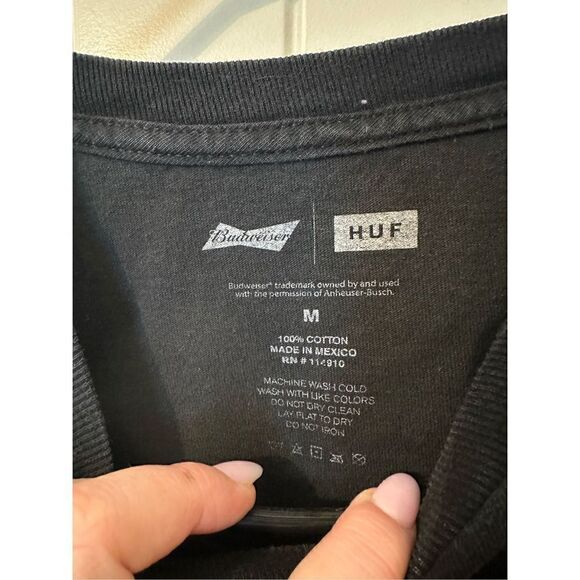 Budweiser x Huf Collab Men’s Long Sleeve Tee - Size Medium - Picture 6 of 6